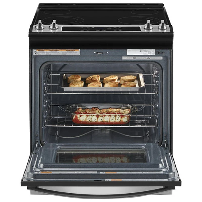 Cuisinière électrique encastrable four autonettoyant 4,8 pi³ 30 po de Whirlpool (YWEE515S0LS) - Inox
