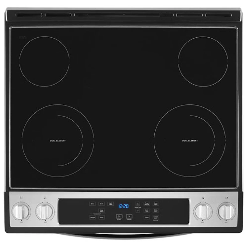 Cuisinière électrique encastrable four autonettoyant 4,8 pi³ 30 po de Whirlpool (YWEE515S0LS) - Inox