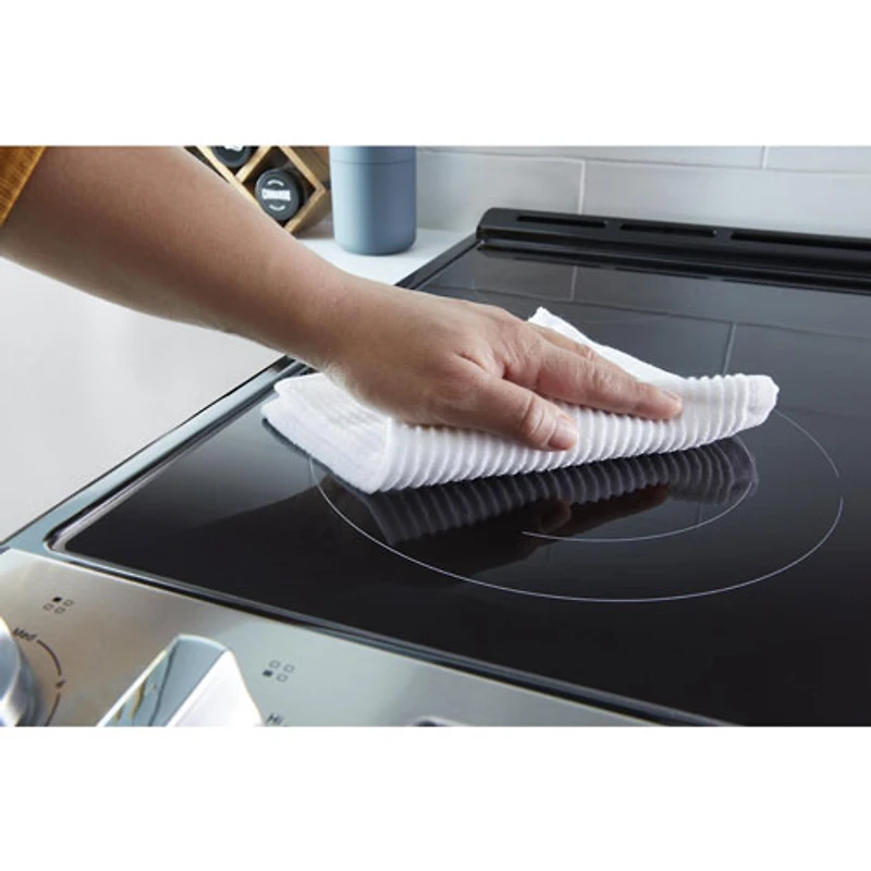 Whirlpool 30" 4.8 Cu. Ft. Self-Clean Slide-In Electric Range (YWEE515S0LB) - Black