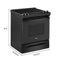 Whirlpool 30" 4.8 Cu. Ft. Self-Clean Slide-In Electric Range (YWEE515S0LB) - Black