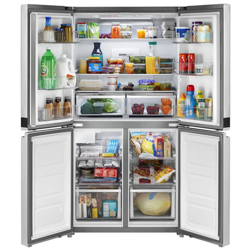 Whirlpool 36" 19.4 Cu. Ft. French Door Counter Depth Refrigerator with Ice Dispenser (WRQA59CNKZ) - Stainless Steel