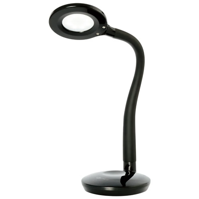 Lampe de bureau DEL traditionnelle Soft Touch d'OttLite - Noir