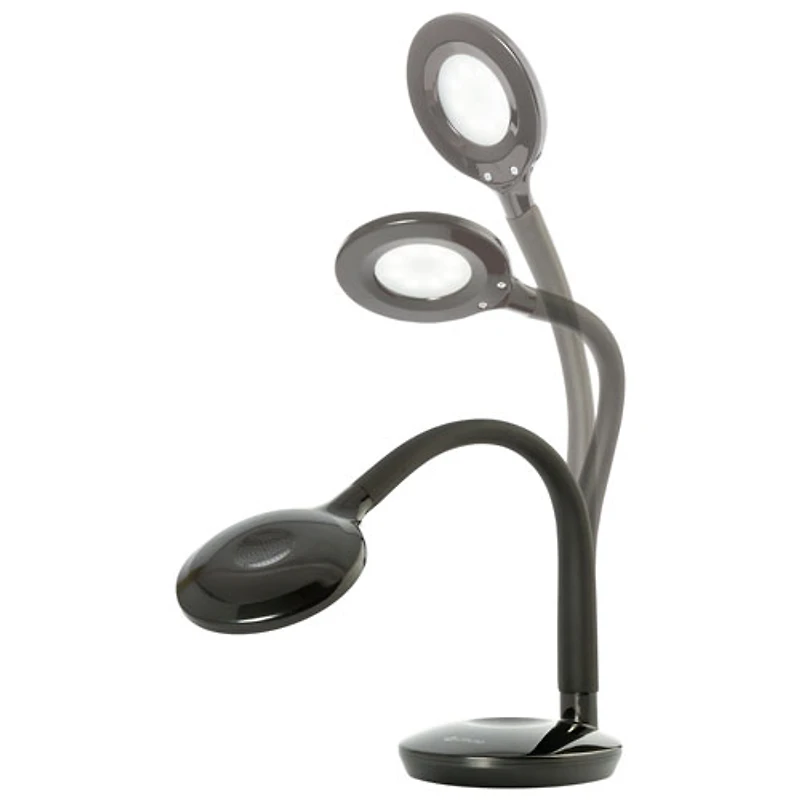 Lampe de bureau DEL traditionnelle Soft Touch d'OttLite - Noir