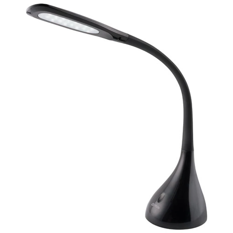 Lampe de bureau DEL traditionnelle Creative Curves d'OttLite - Noir