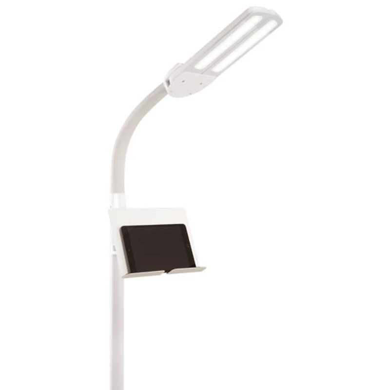 Lampadaire DEL traditionnel Dual Shade d'OttLite - Blanc