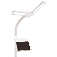 Lampadaire DEL traditionnel Dual Shade d'OttLite - Blanc
