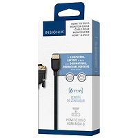 Câble HDMI à DVI de 1,8 m (6 pi) d'Insignia (NS-PCHDDV6-C)