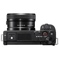 Sony Alpha ZV-E10 APS-C Interchangeable Lens Mirrorless Vlog Camera with 16-50mm Lens Kit - Black