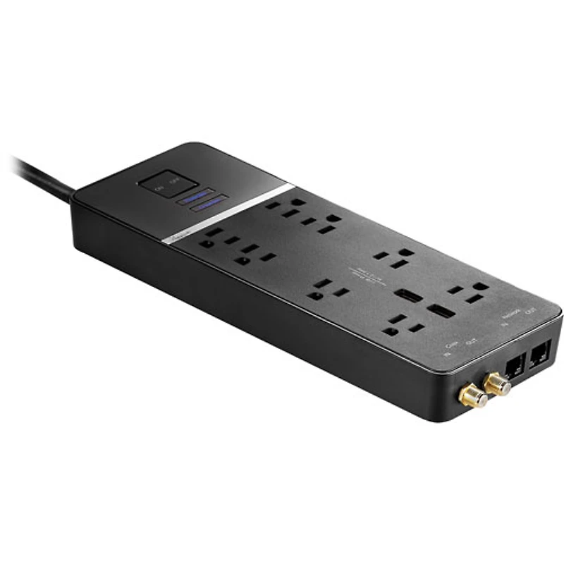 Parasurtenseur à 8 prises avec 2 ports USB de Rocketfish - Seulement chez Best Buy