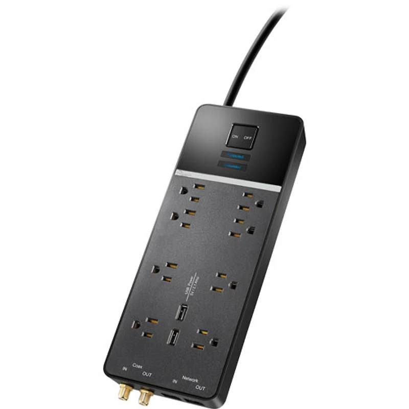 Parasurtenseur à 8 prises avec 2 ports USB de Rocketfish - Seulement chez Best Buy