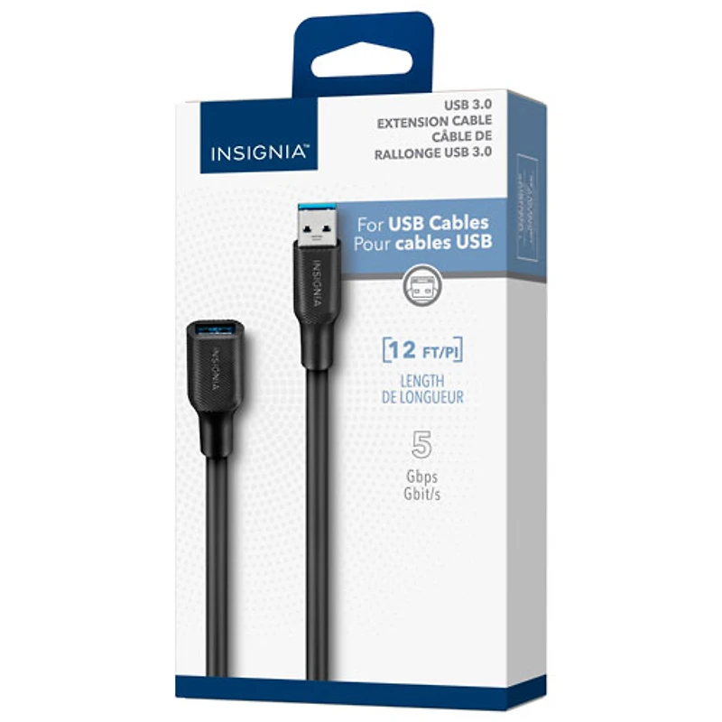 Insignia 3.6m (12 ft.) USB-A 3.0 Extension Cable (NS-PC3A3A12-C)