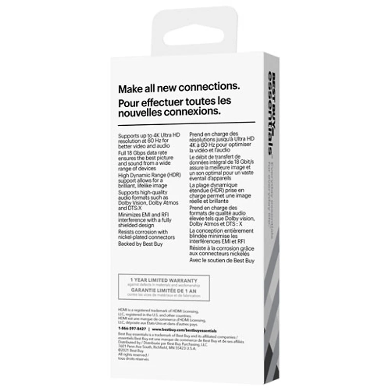 Câble HDMI de 1,83 m (6 pi) Best Buy Essentials - Exclusivité Best Buy