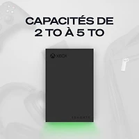 Disque dur externe portatif USB 3.0 2 To certifié Xbox de Seagate avec barre DEL verte (STKX2000400)