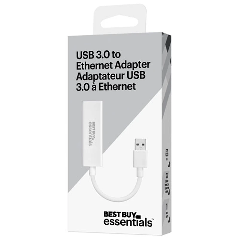 Adaptateur USB 3.0 à Ethernet Best Buy Essentials (BE-PA3U6E-C) - Exclusivité de Best Buy