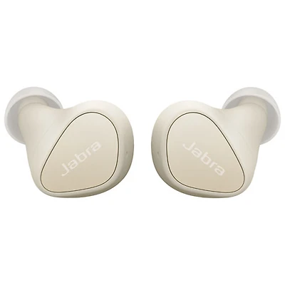 Écouteurs boutons 100 % sans fil à isolation sonore Elite 3 de Jabra - Beige pâle