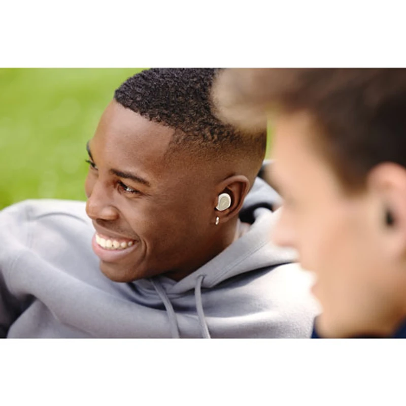 Écouteurs boutons 100 % sans fil à isolation sonore Elite 3 de Jabra - Beige pâle