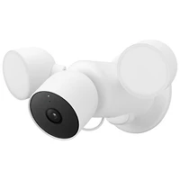 Caméra de surveillance extérieure avec fil et projecteur d'illumination Nest Cam de Google