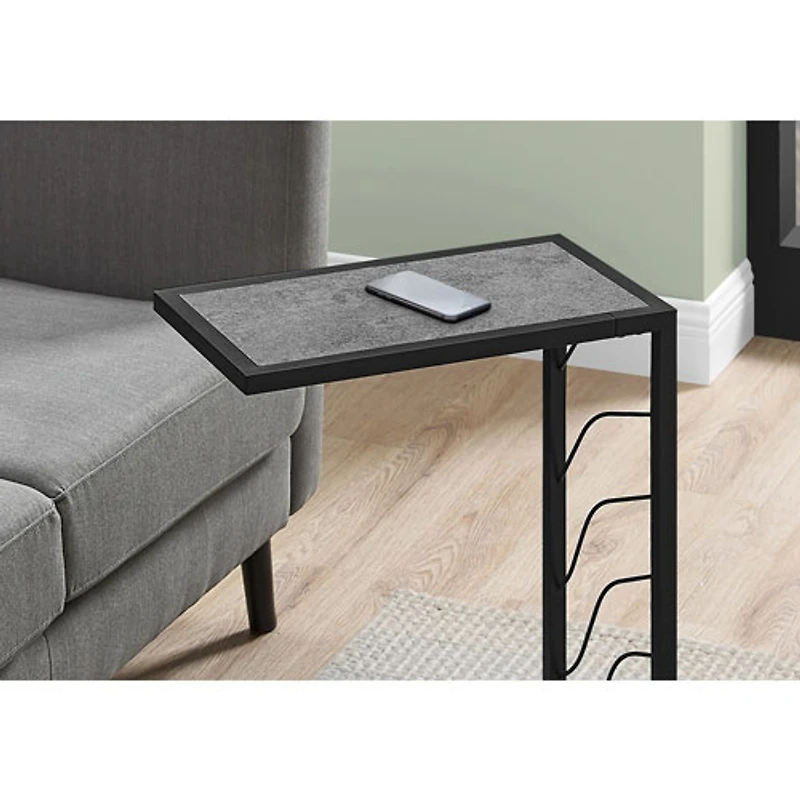 Table d'appoint rectangulaire contemporaine de Monarch - Gris