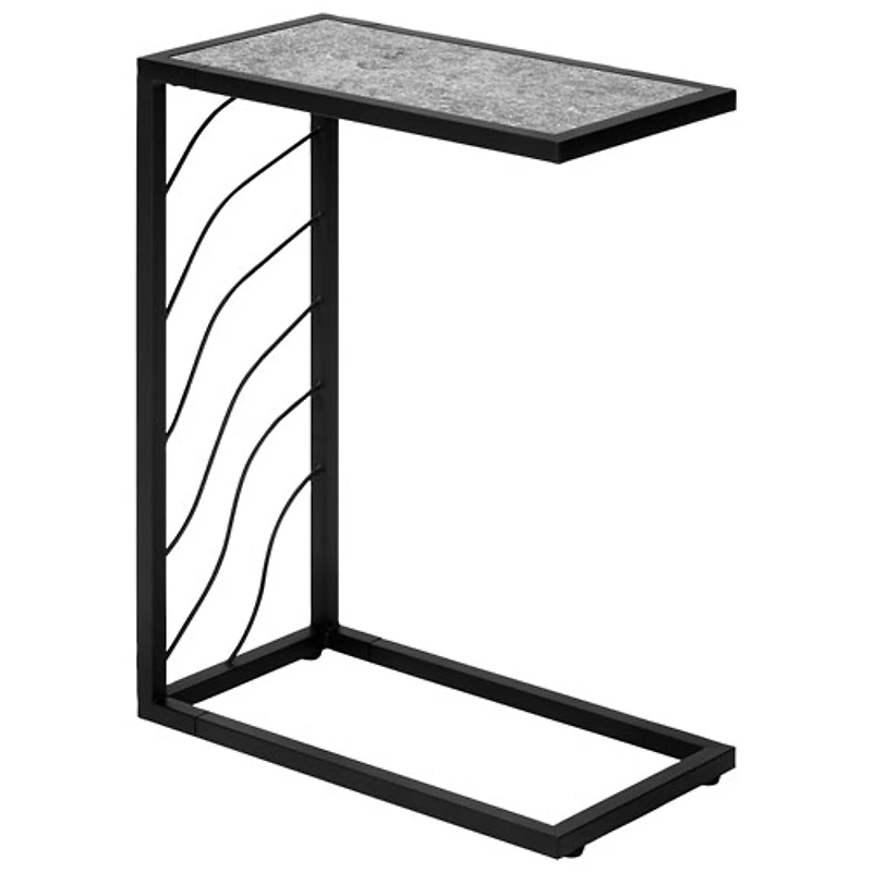 Table d'appoint rectangulaire contemporaine de Monarch - Gris