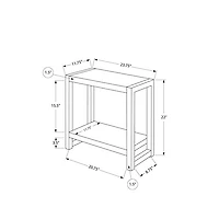 Table de bout rectangulaire contemporaine de Monarch - Noir