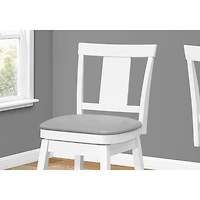 Tabouret de bar pivotant traditionnel à hauteur de comptoir Monarch - Ensemble de 2 - Blanc