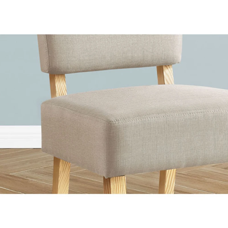 Chaise d'appoint en tissu sans accoudoir de Monarch - Taupe