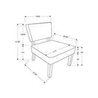 Chaise d'appoint en tissu sans accoudoir de Monarch - Taupe