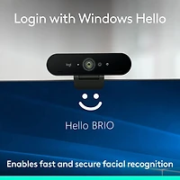 Logitech Brio 4K Pro Webcam with HDR & Noise-Cancelling Mics