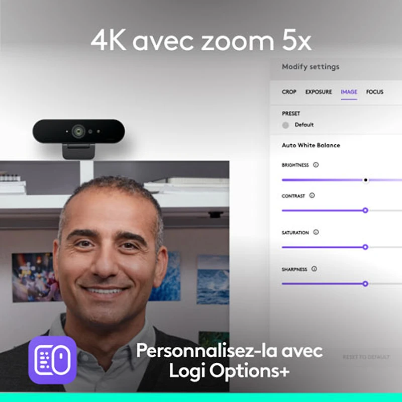 Logitech Brio 4K Pro Webcam with HDR & Noise-Cancelling Mics