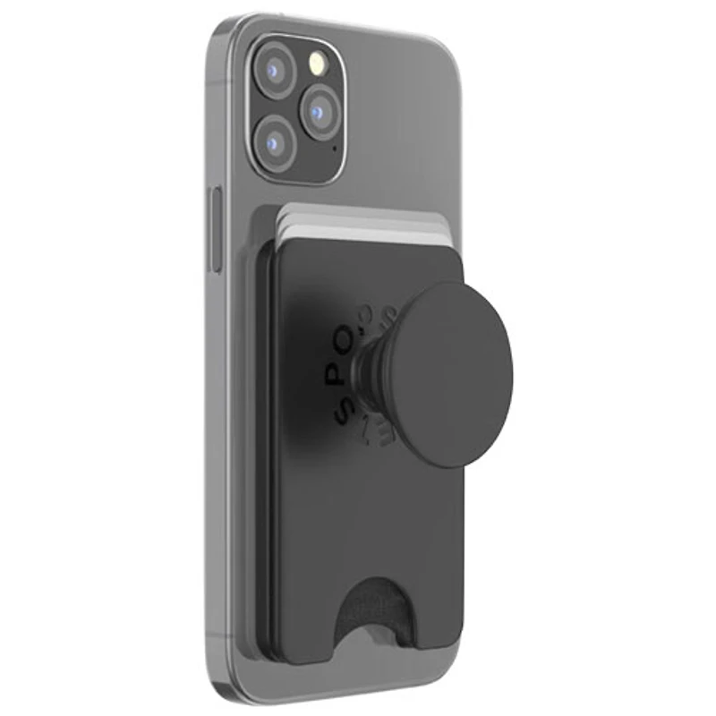 PopSockets MagSafe PopWallet+ (Plus) Cell Phone Expanding Grip & Stand - Black