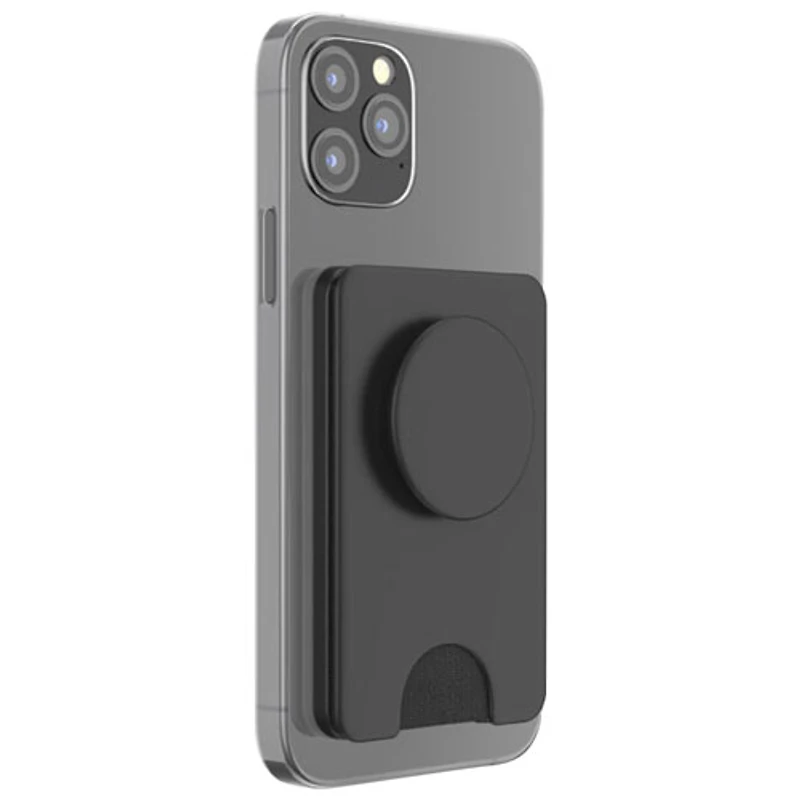 PopSockets MagSafe PopWallet+ (Plus) Cell Phone Expanding Grip & Stand - Black