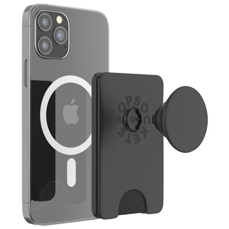 PopSockets MagSafe PopWallet+ (Plus) Cell Phone Expanding Grip & Stand - Black