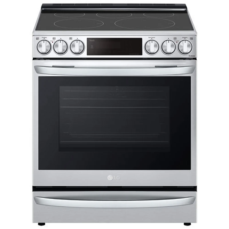 LG 30" Convection Slide-In Electric Air Fry Range (LSEL6337F) - Stainless - Open Box - Scratch & Dent