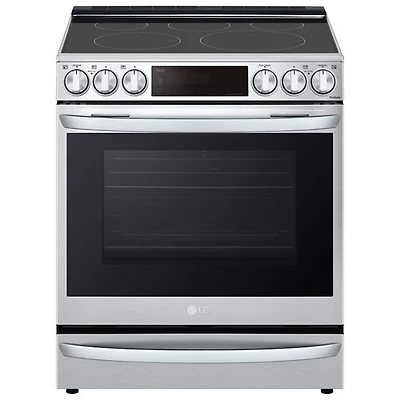 LG 30" Convection Slide-In Electric Air Fry Range (LSEL6337F) - Stainless - Open Box - Scratch & Dent