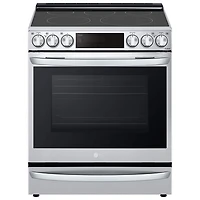 LG 30" Convection Slide-In Electric Air Fry Range (LSEL6337F) - Stainless - Open Box - Scratch & Dent