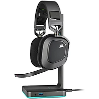 Casque de jeu sans fil HS80 RGB avec microphone de Corsair - Carbone