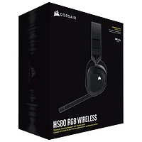 Casque de jeu sans fil HS80 RGB avec microphone de Corsair - Carbone