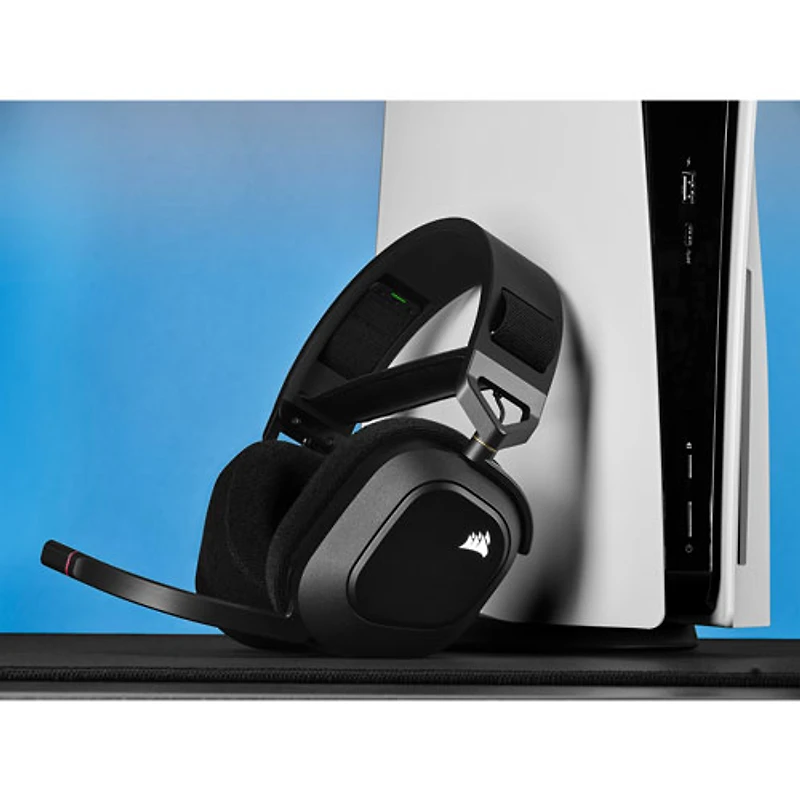 Casque de jeu sans fil HS80 RGB avec microphone de Corsair - Carbone