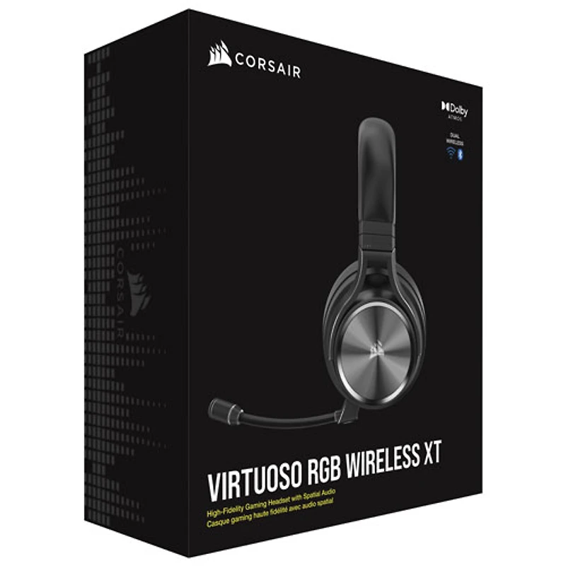 Casque de jeu sans fil Virtuoso RGB Wireless XT avec microphone de Corsair - Ardoise