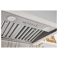 Hotte encastrée sur mesure de 36 po Designer de GE (UVC9360SLSS) - Acier inoxydable