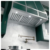 Hotte encastrée sur mesure de 36 po Designer de GE (UVC9360SLSS) - Acier inoxydable