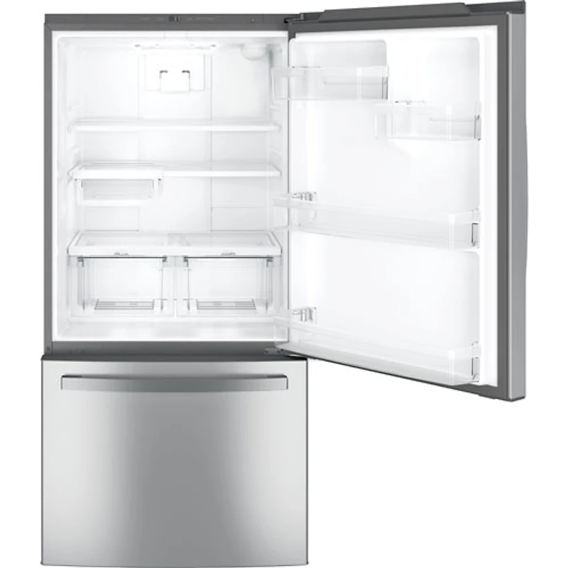 Réfrigérateur à congélateur inférieur 24,8 pi³ 33 po de GE (GDE25EYKFS) - Acier inoxydable