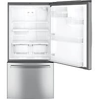 Réfrigérateur à congélateur inférieur 24,8 pi³ 33 po de GE (GDE25EYKFS) - Acier inoxydable