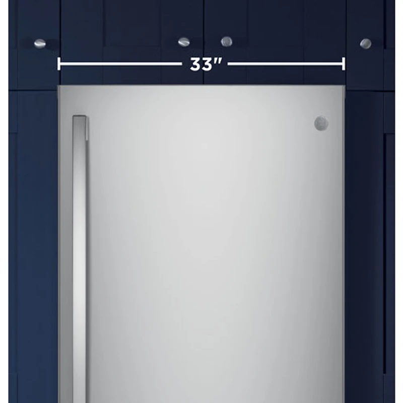 Réfrigérateur à congélateur inférieur 24,8 pi³ 33 po de GE (GDE25EYKFS) - Acier inoxydable