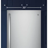 Réfrigérateur à congélateur inférieur 24,8 pi³ 33 po de GE (GDE25EYKFS) - Acier inoxydable