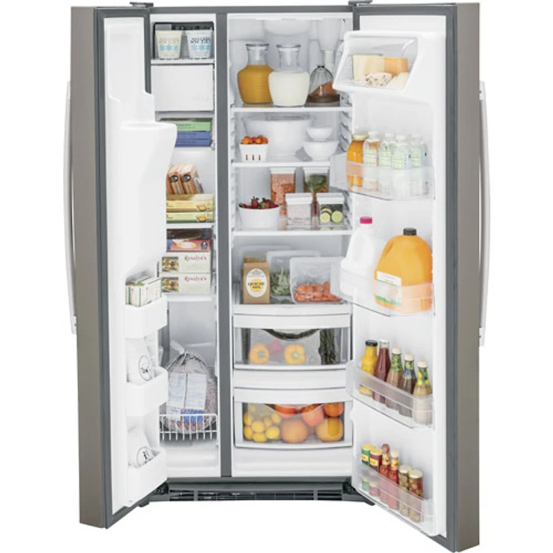 Réfrigérateur congélat. juxt. 23 pi³ 33 po distributeur eau/glaçons Whirlpool (GSS23GMPES)-Ardoise