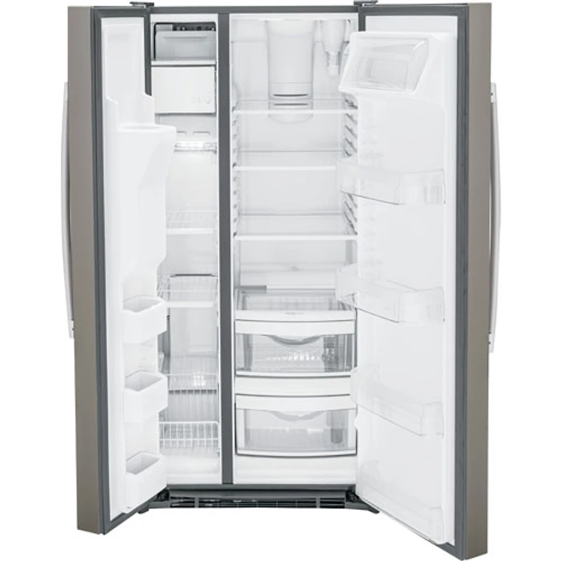 Réfrigérateur congélat. juxt. 23 pi³ 33 po distributeur eau/glaçons Whirlpool (GSS23GMPES)-Ardoise