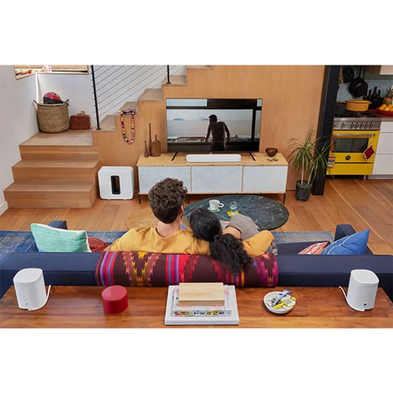 Barre de son intelligente 5.0 canaux Beam (2e génération) de Sonos avec Dolby Atmos - Blanc