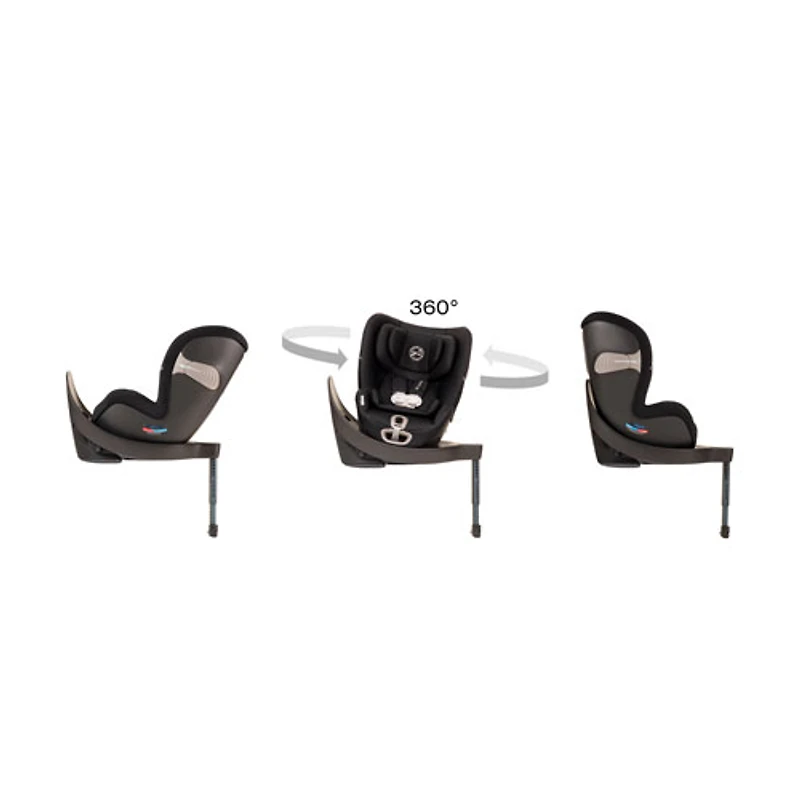 Siège d'auto convertible Sirona S 360 avec capteur de sécurité de Cybex - Noir urbain