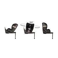 Siège d'auto convertible Sirona S 360 avec capteur de sécurité de Cybex - Noir urbain